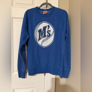 Men’s Homage Blue Vintage style Mariners sweater. Size small